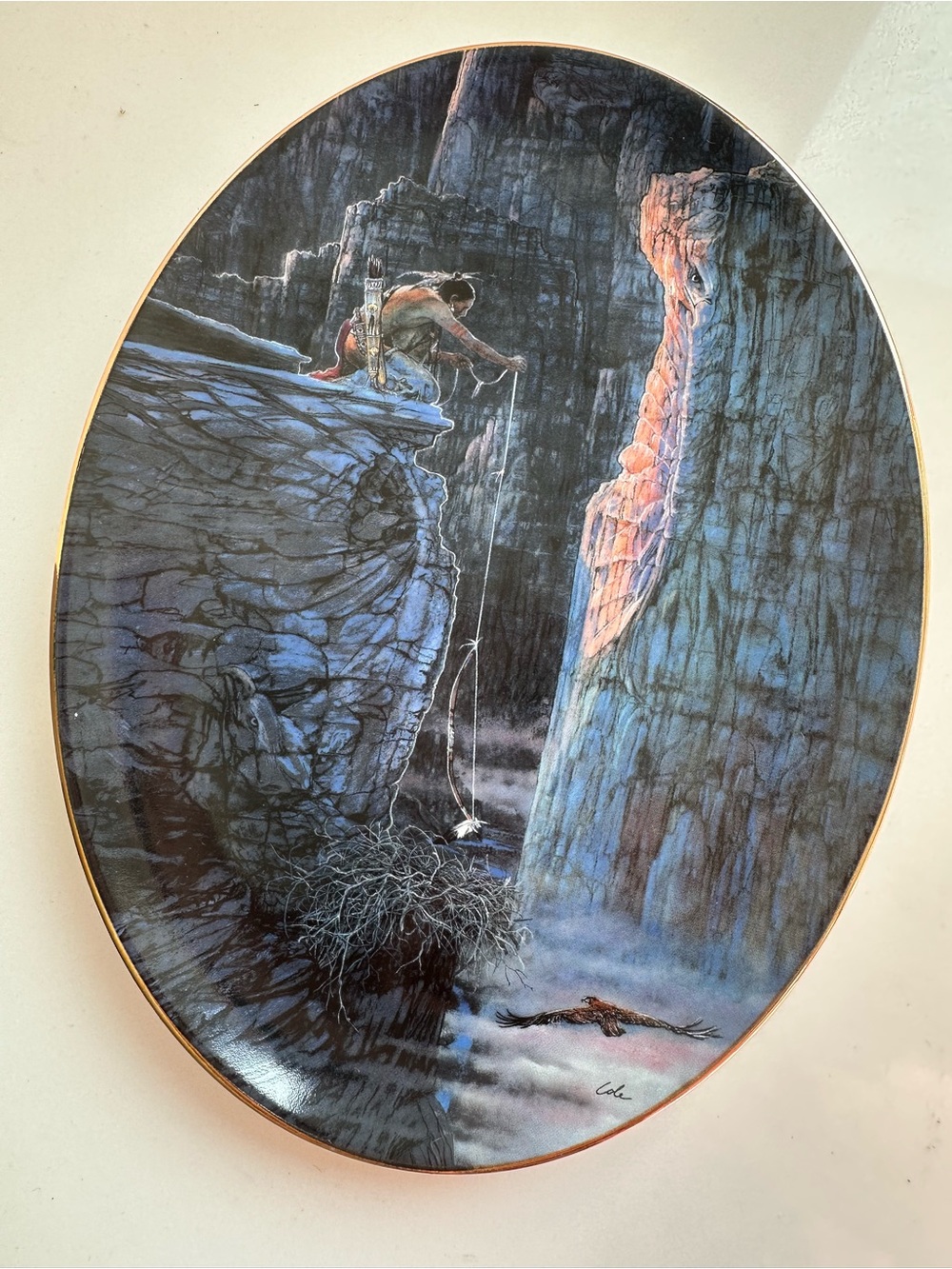 The Feather by Julie Kramer Cole Bradford Exchange 1996 Limited Edition plate
